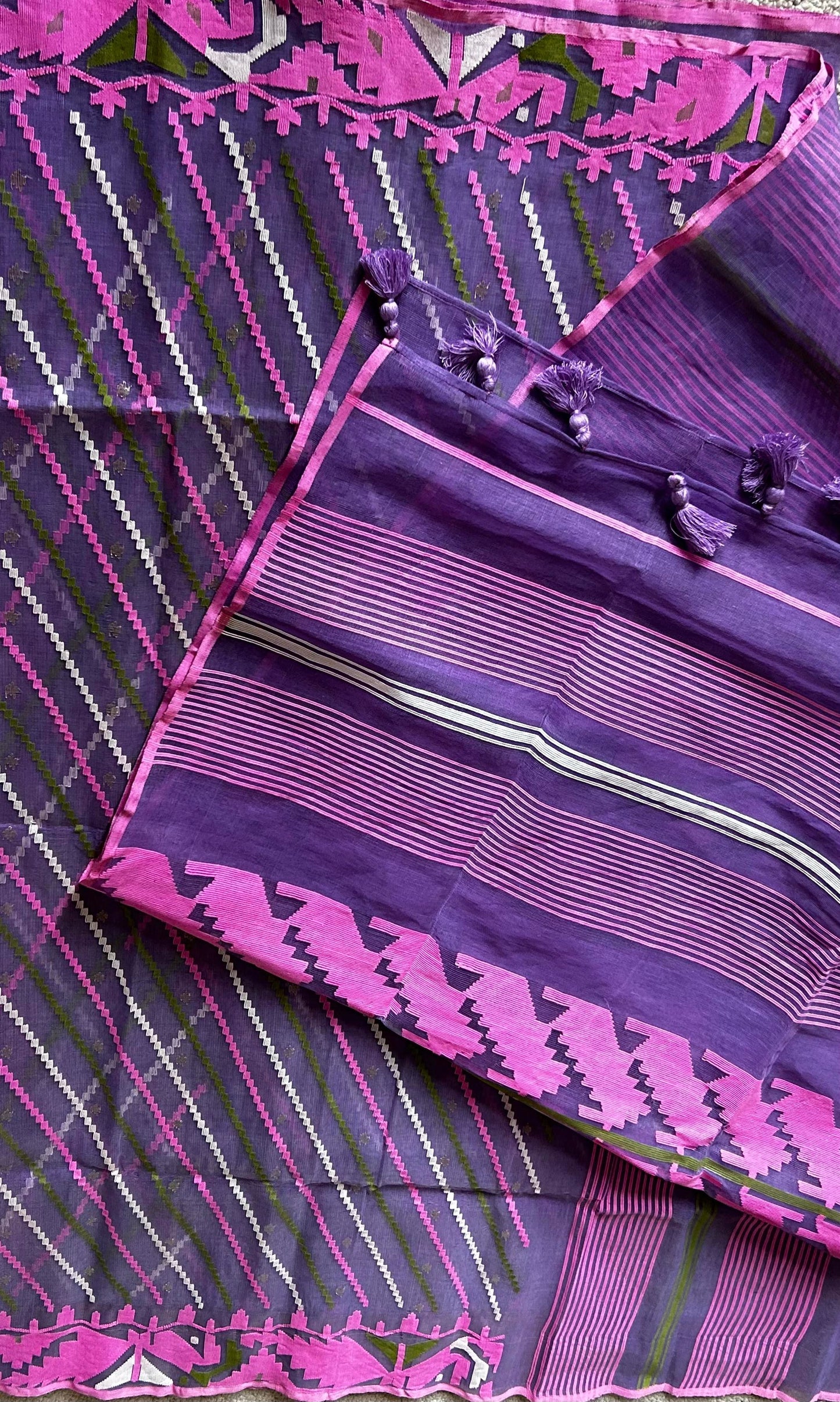 Jamdani Half-silk Saree