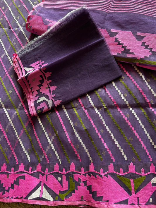 Jamdani Half-silk Saree